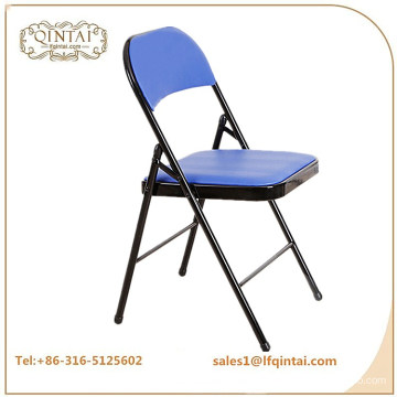 Wholesale cheap iron cushion metal folding chair